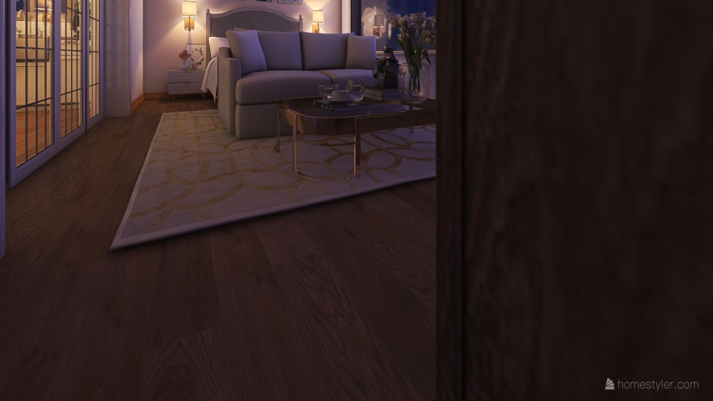 Bedroom/living room 3d design renderings