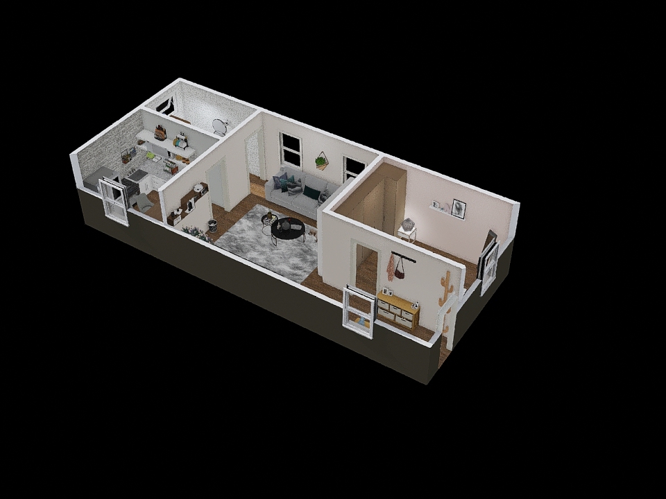 Clubhouse Loft 3d design renderings