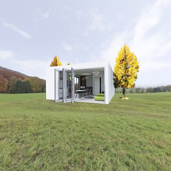 Casa moderna campo 3d design renderings