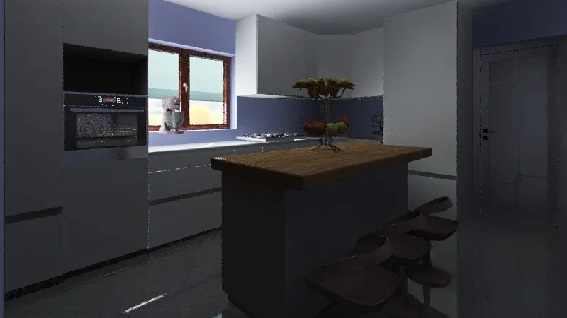 Kuhinja djelomično 3d design renderings