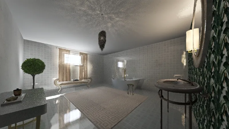 Showy Bathroom 3d design renderings