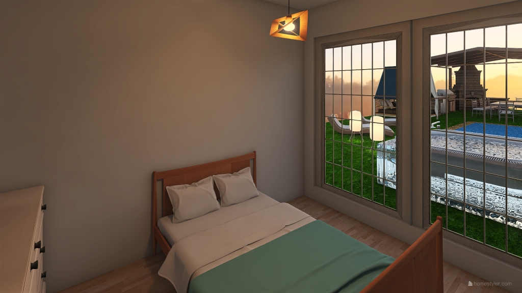 Guest room 3d design renderings