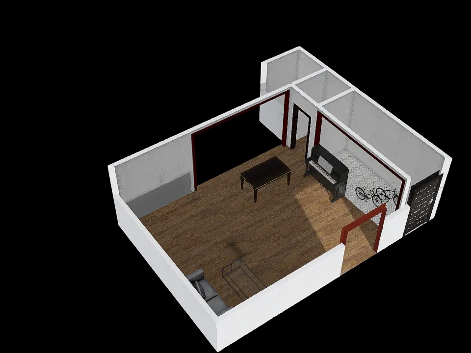 Mitre patio interno 3d design renderings