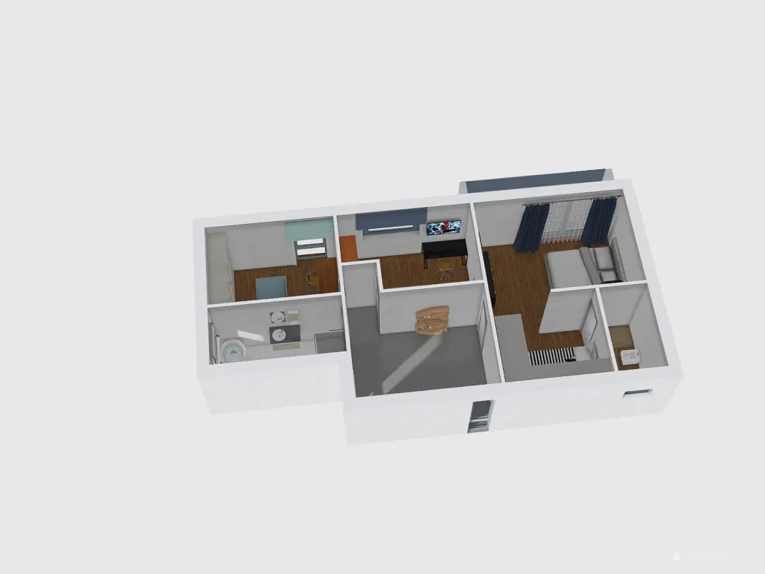 Piano primo villa lottizzazione turare 3d design renderings
