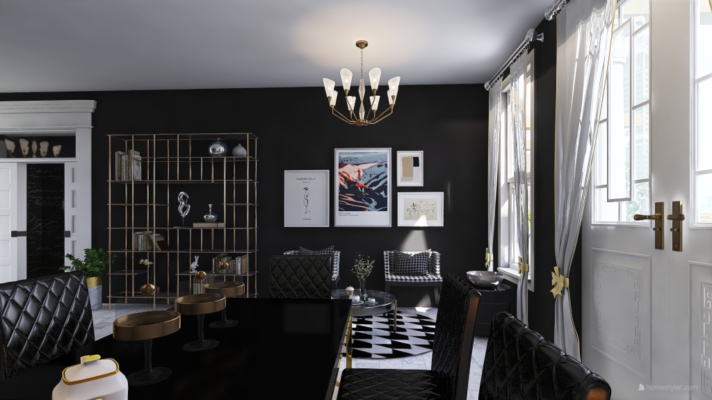 Living and Dining Room 3d design renderings
