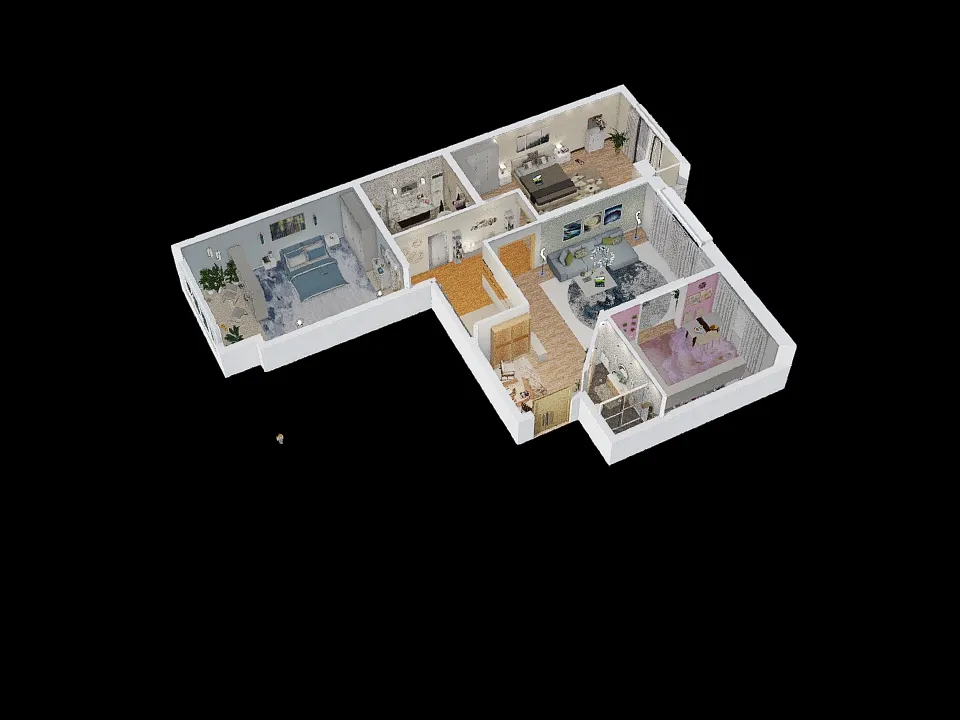 appartamento realizzato 3d design renderings