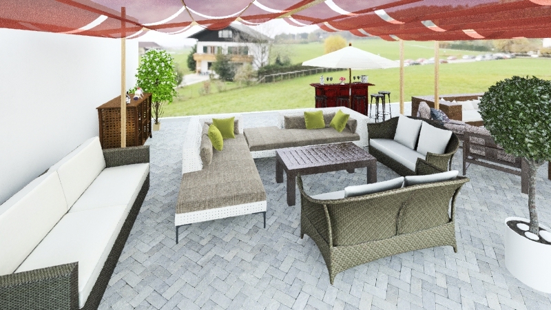 Dream Cabin Backyard 3d design renderings