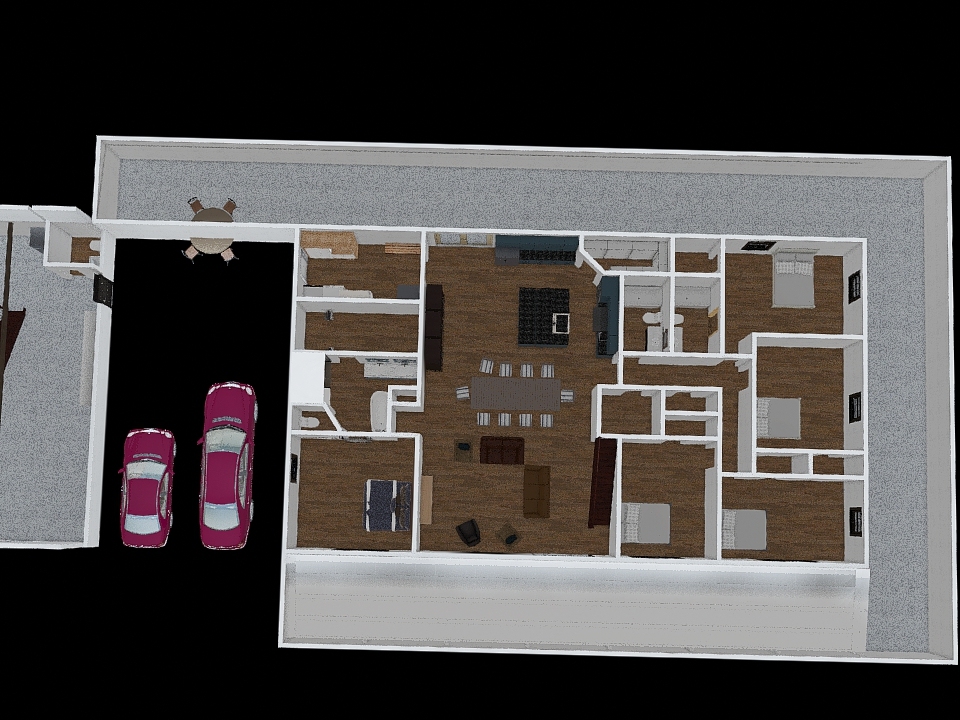 40x70 Barndominium with loft 3d design renderings