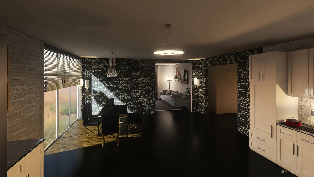 1bedroom apartment 3d design renderings