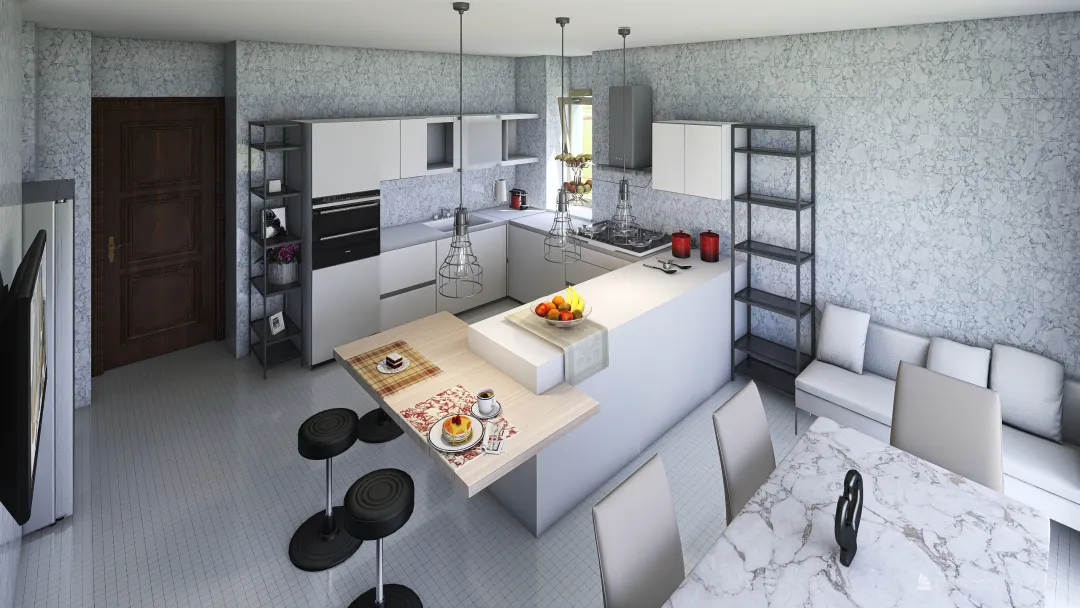 Cucina 2 by Febal 3d design renderings