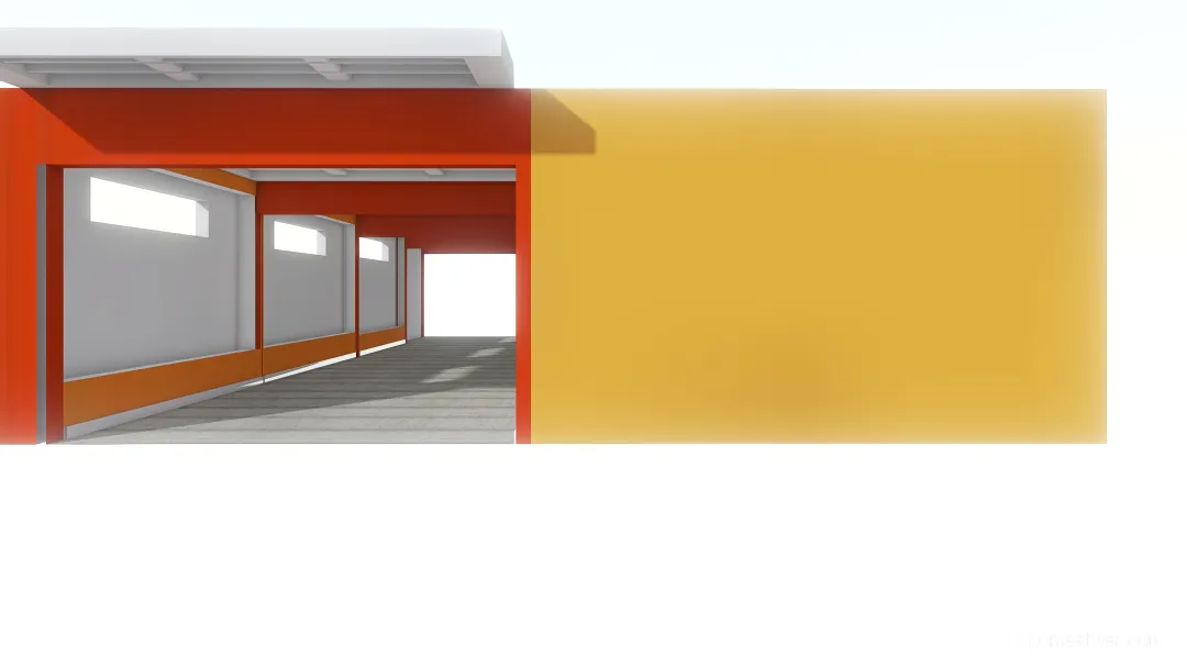 Patio Cocina Industrial 3d design renderings