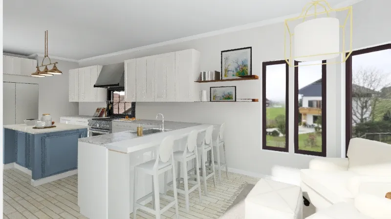Beckham Kitchen 3d design renderings