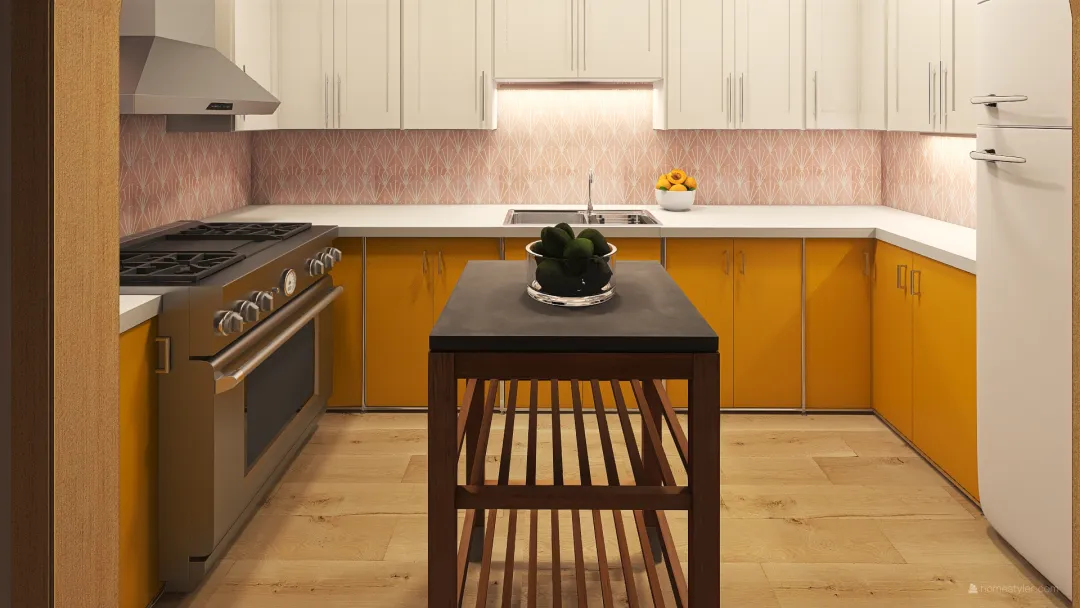 center kitchen 3d design renderings