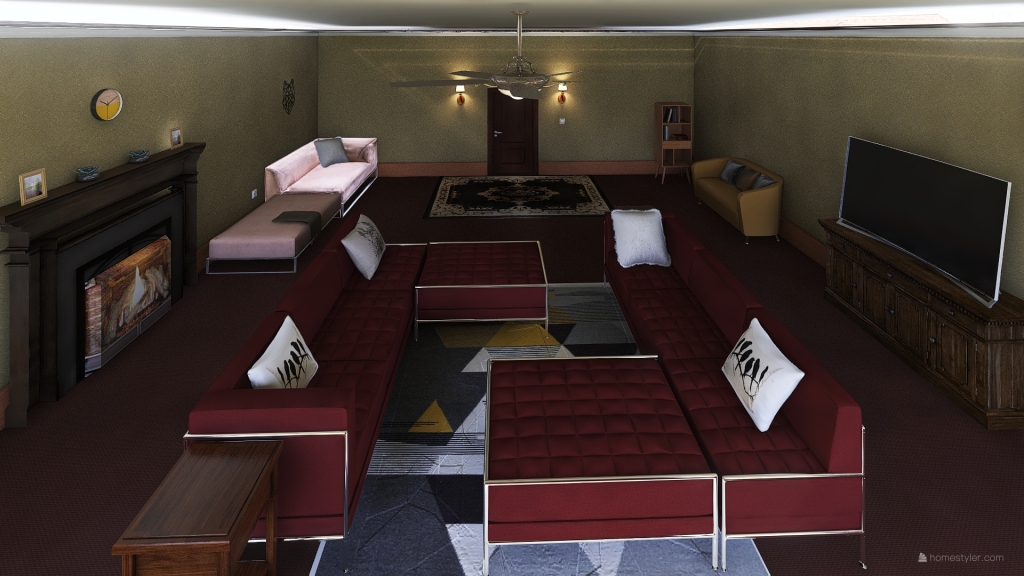 Lounge Aka Wolves Den 3d design renderings