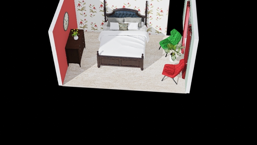Bedroom 3d design picture 0