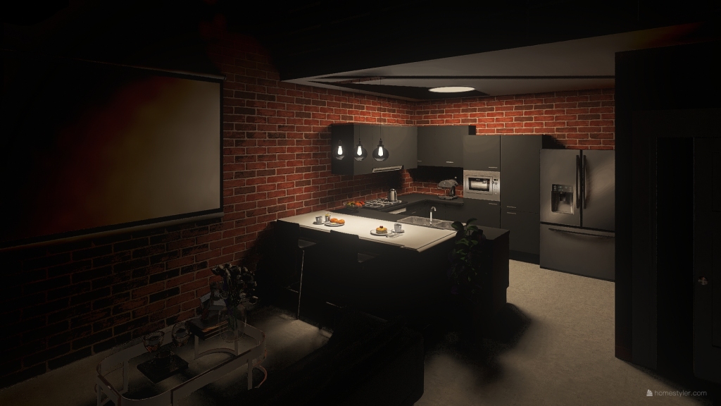 Loft industrial 3d design renderings