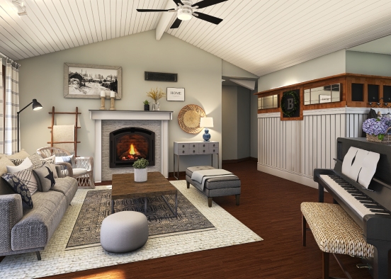 Sam's living room!! - 2 Design Rendering