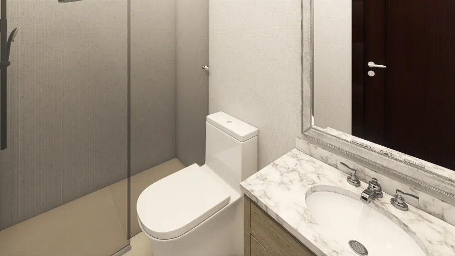 Banheiro de Hóspede 3d design renderings