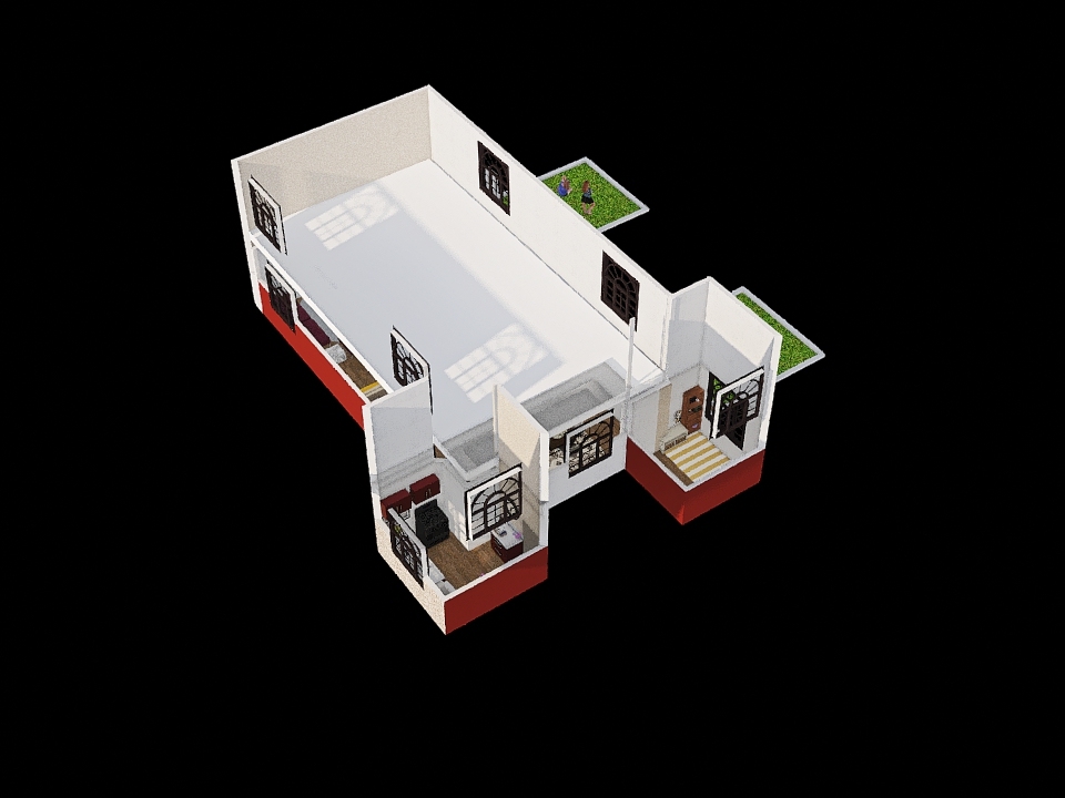 THE IDEAL AVERAGE FAMILY HOME pt.1 (bottom floor) 3d design renderings