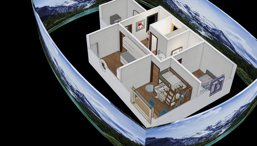  House in the mountains 3d design picture 67.21