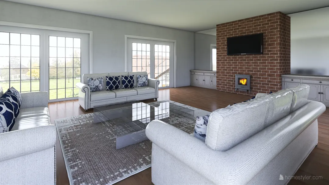 Hobbs Living Room 3d design renderings
