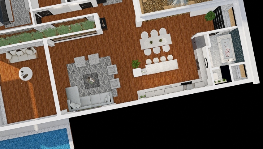 Courtyard House 3d design picture 289.41