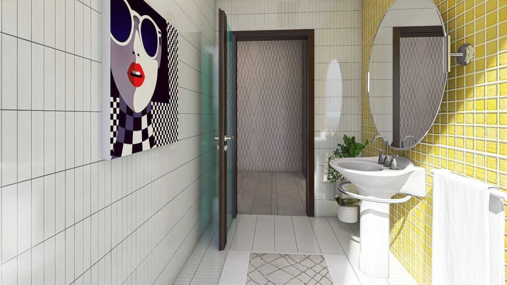 Cloak Room 3d design renderings