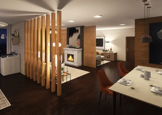 modern apartment Design Rendering