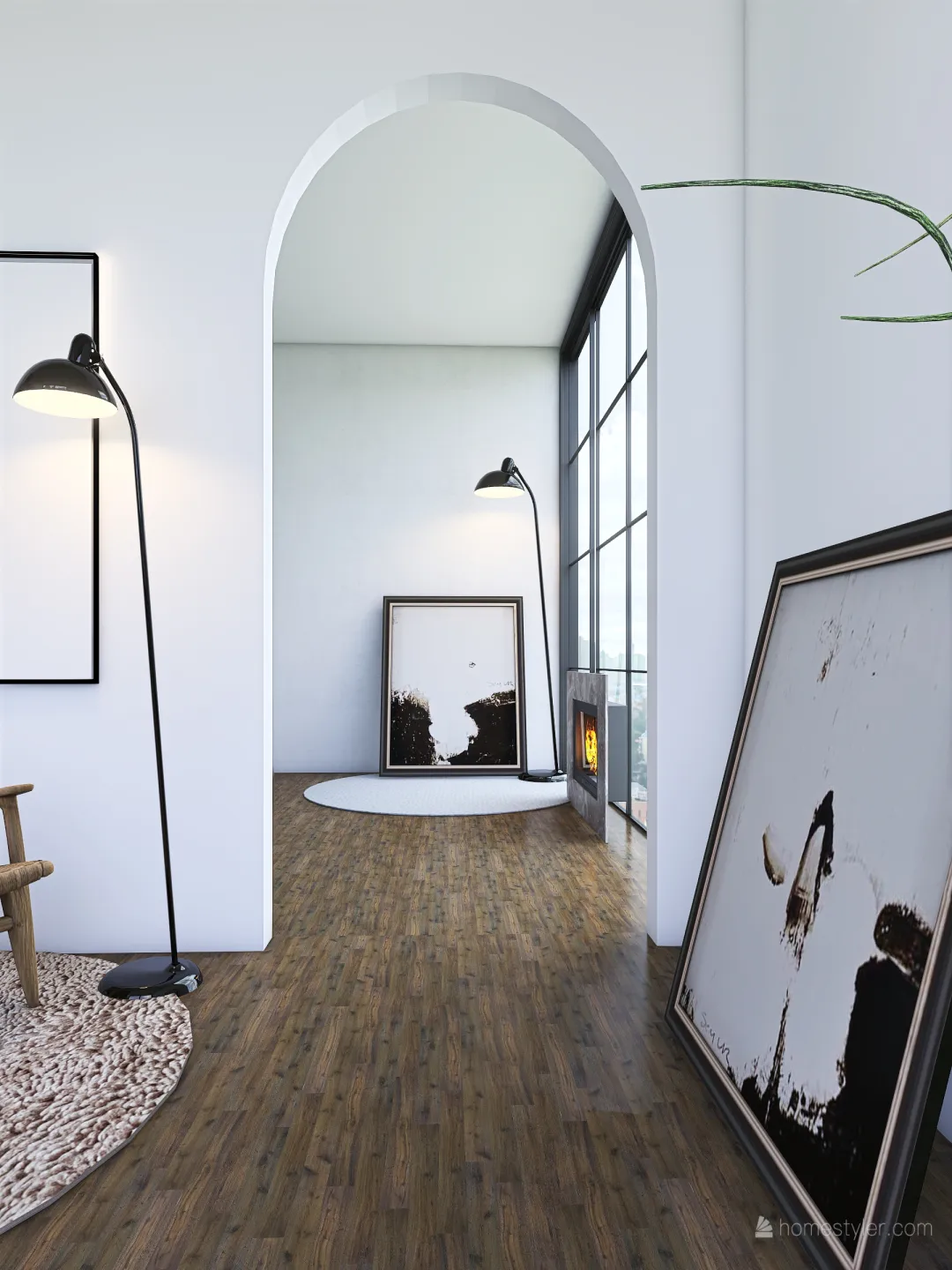 Bauhaus Modern indie White Black Grey 3d design renderings