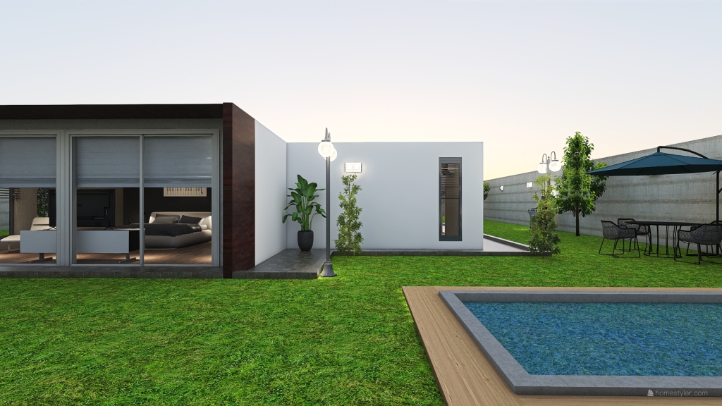 Casa Industrial Minimalista 3d design renderings