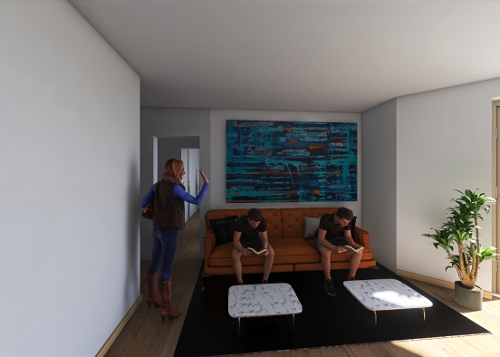 Planimentria quadro - divano parete Design Rendering