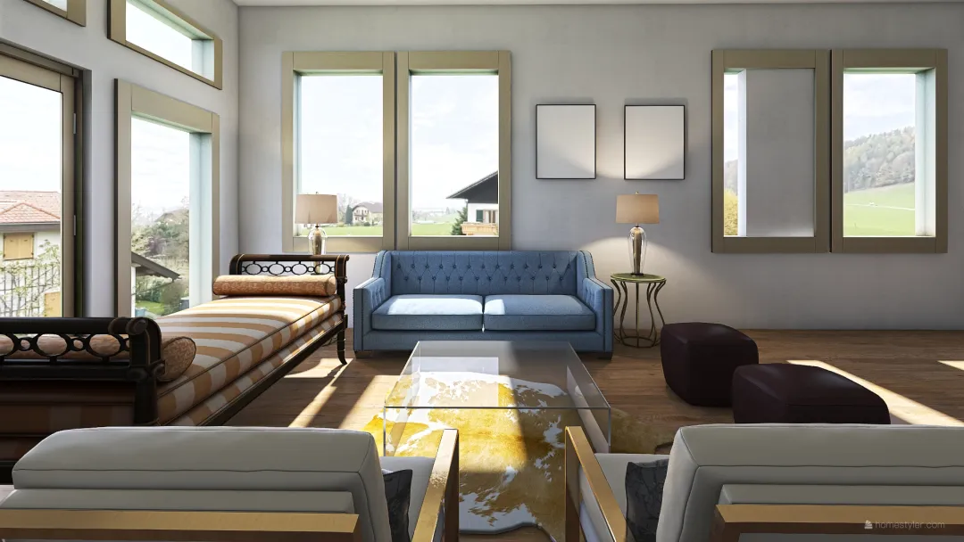 Bridgette Living Room 3d design renderings