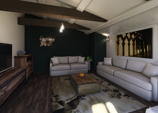 Resthouse livingroom Design Rendering