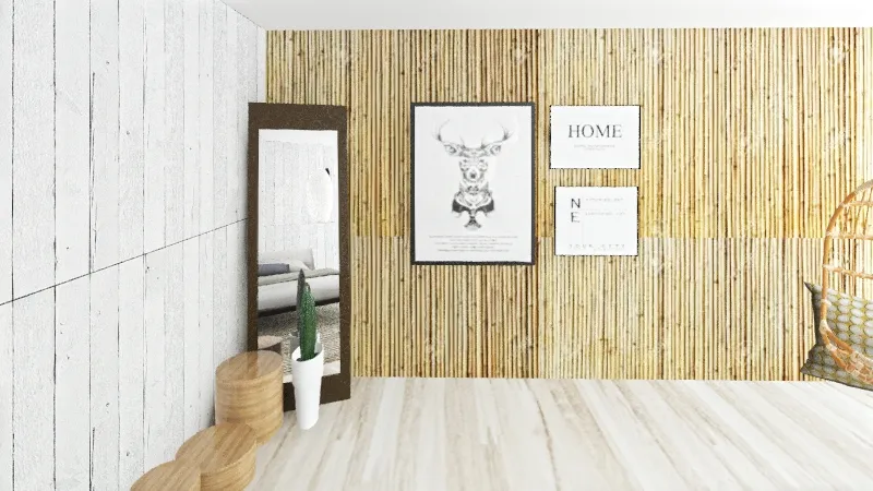 Rustic White Bedroom 3d design renderings