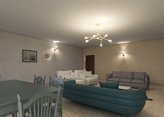 A peaceful livng room( Not complicated) Design Rendering