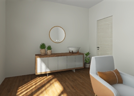 Scandi Inspired Living Room Design Rendering