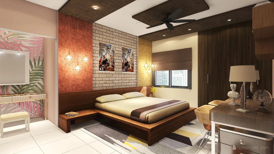 amisha / ishika room 3d design renderings
