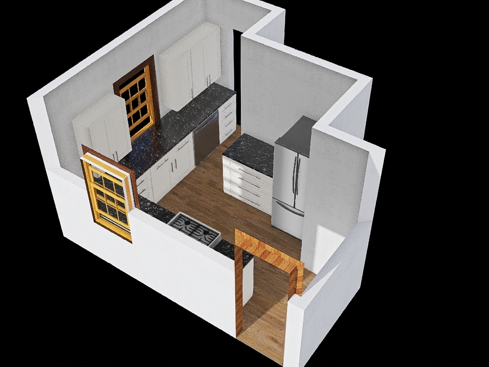 Abbie & Spencer's Kitchen 3d design renderings