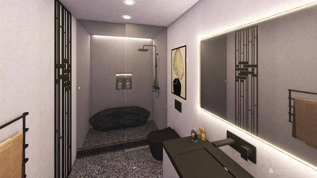 Bathroom ( Japanese Style ) 3d design renderings
