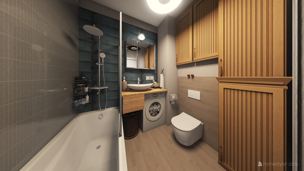 łazienka dwa 3d design renderings