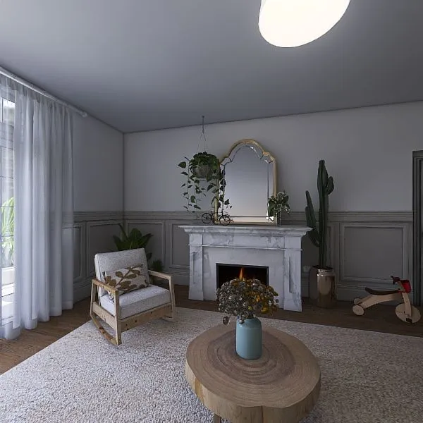 Parisian flat 3d design renderings
