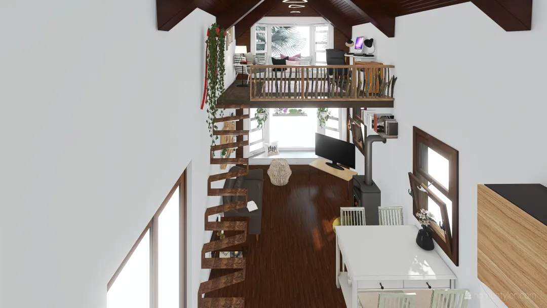 tiny house for 2 3d design renderings