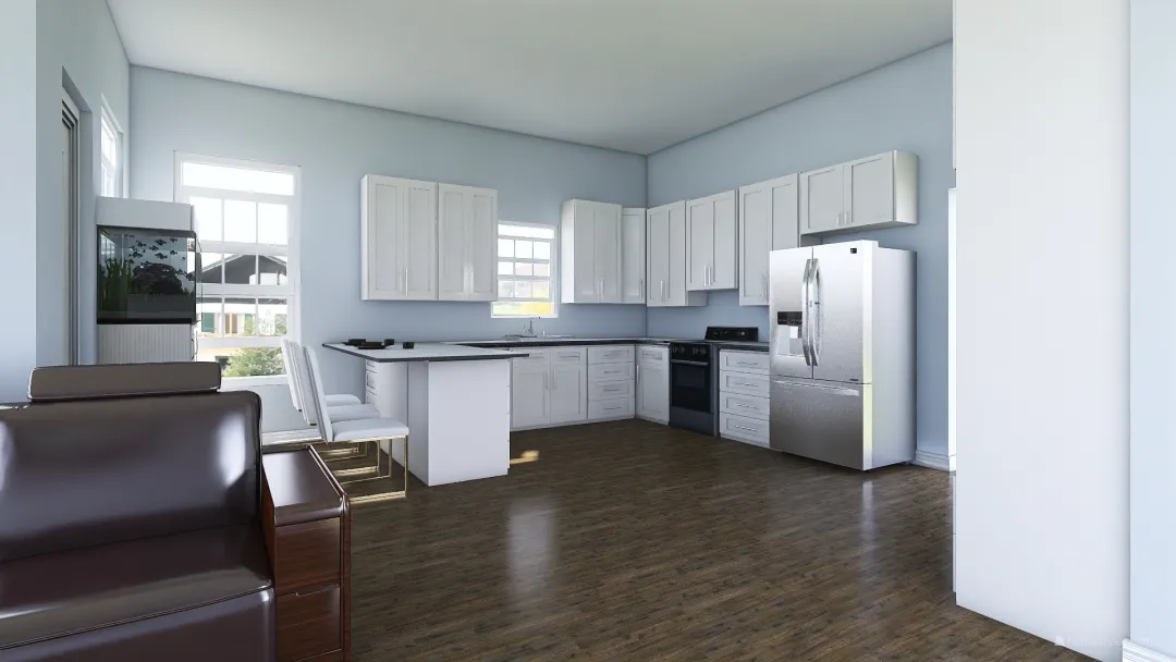 Rowlett kitchen/back of house 3d design renderings