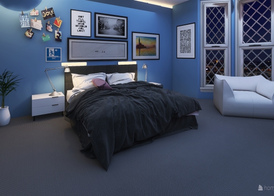 aesthetic bedroom Design Rendering