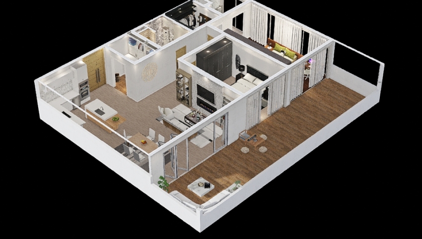 Apartamento moderno Cyro 3d design picture 200.8