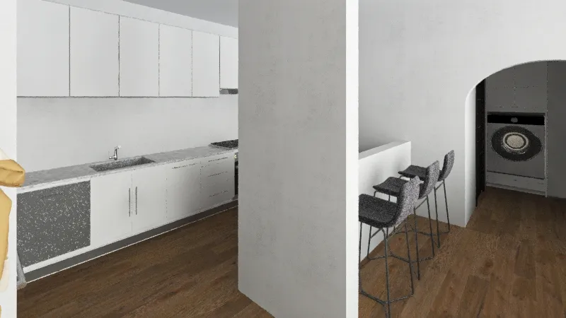 2 Person Apartment 3d design renderings