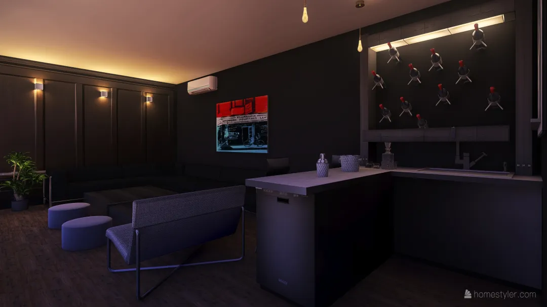 Nairabet Lounge 3d design renderings