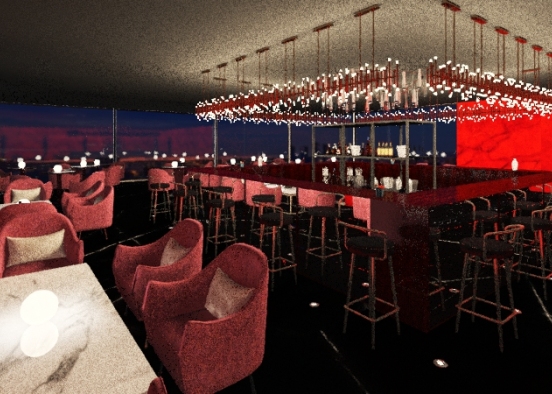 Hilton tokyo bar Design Rendering