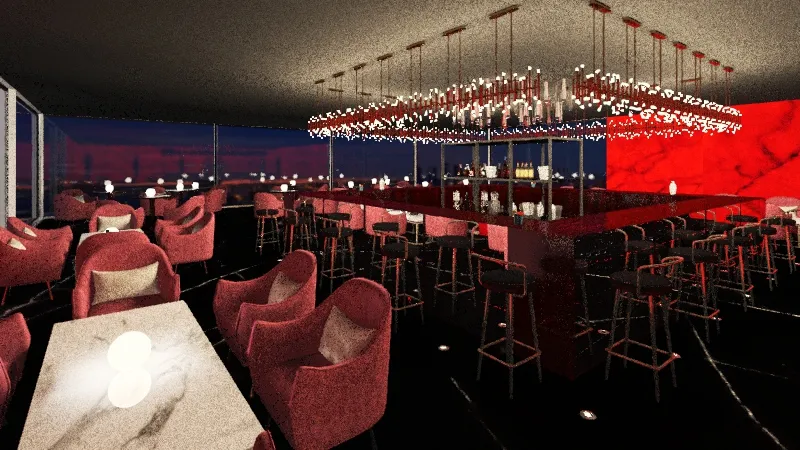 Hilton tokyo bar 3d design renderings