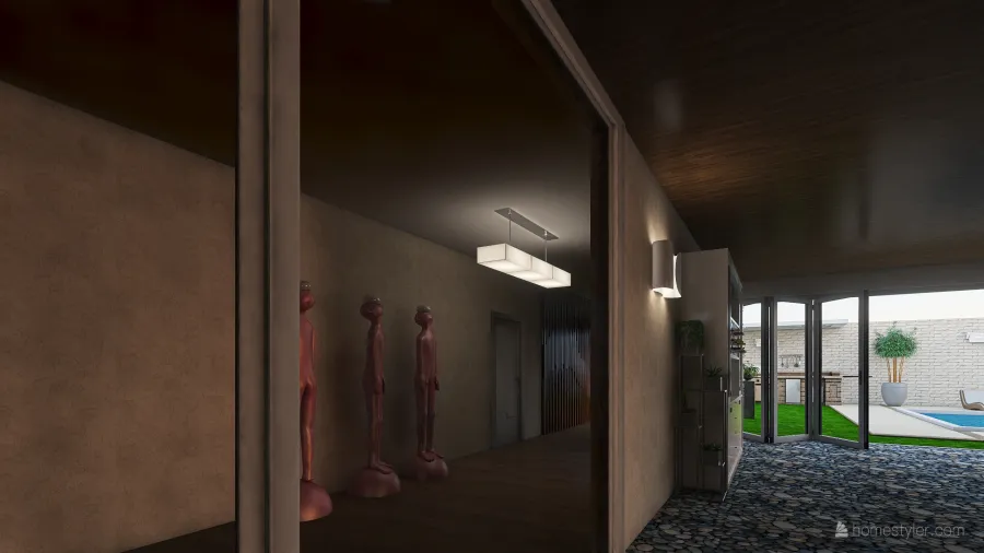 Entrance & Hallway1 3d design renderings